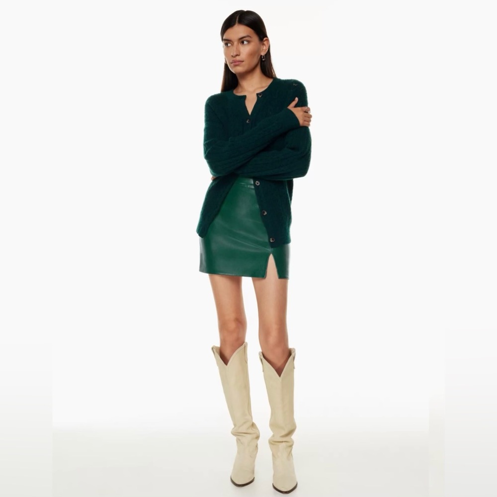 Aritzia Green Patio Mini Skirt
